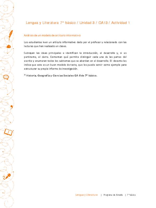 Lengua y Literatura 7° básico-Unidad 3-OA13-Actividad 1