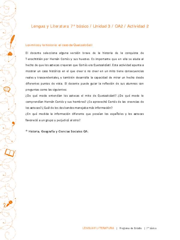 Lengua y Literatura 7° básico-Unidad 3-OA2-Actividad 2