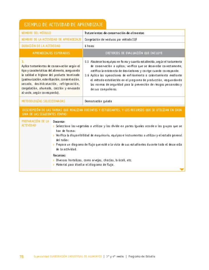 Congelación de verduras por método IQF