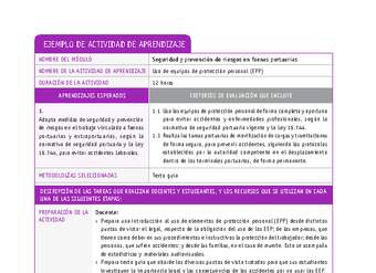 Uso de equipos de protección personal (EPP)