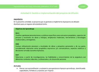 Actividad 4: Gestión e implementación del proyecto de difusión