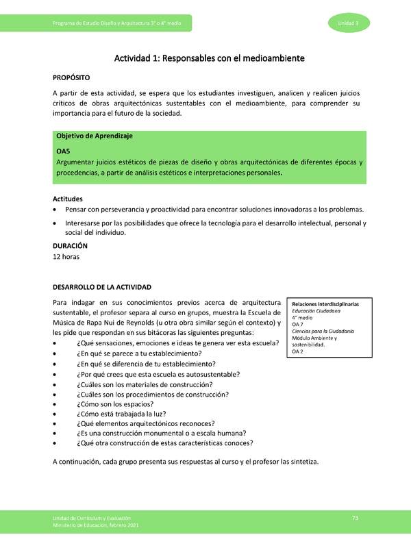 Actividad 1: Responsables con el medioambiente