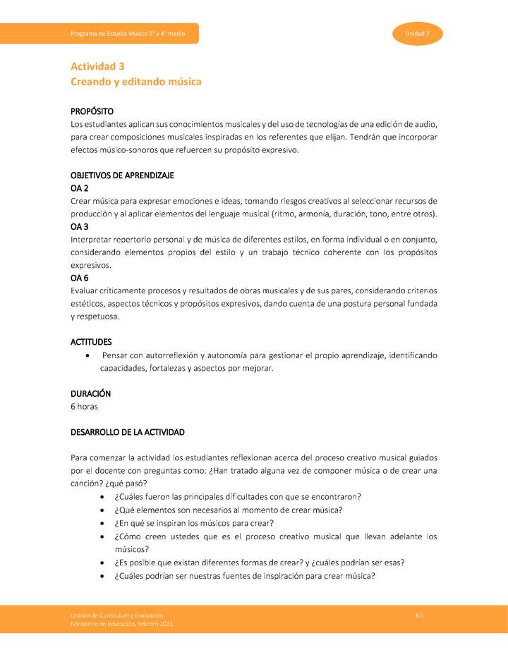 Actividad 3: Creando y editando música