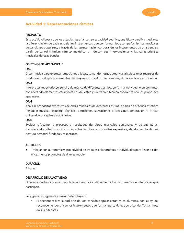 Actividad 1: Representaciones rítmicas