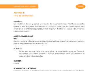 Actividad 1: Feria de aprendizajes