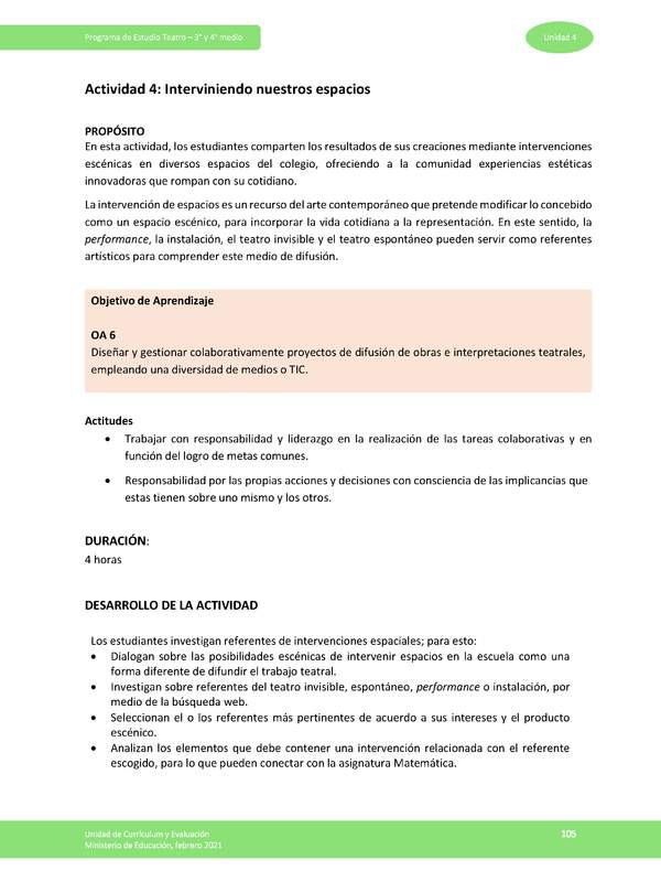 Actividad 4: Interviniendo nuestros espacios