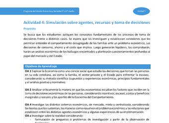Actividad 4: Simulación sobre agentes, recursos y toma de decisiones