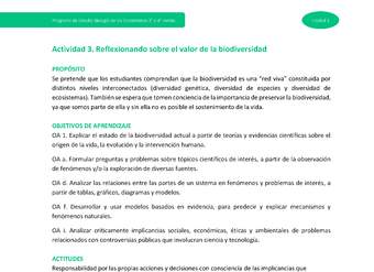 Actividad 3: Reflexionando sobre el valor de la biodiversidad