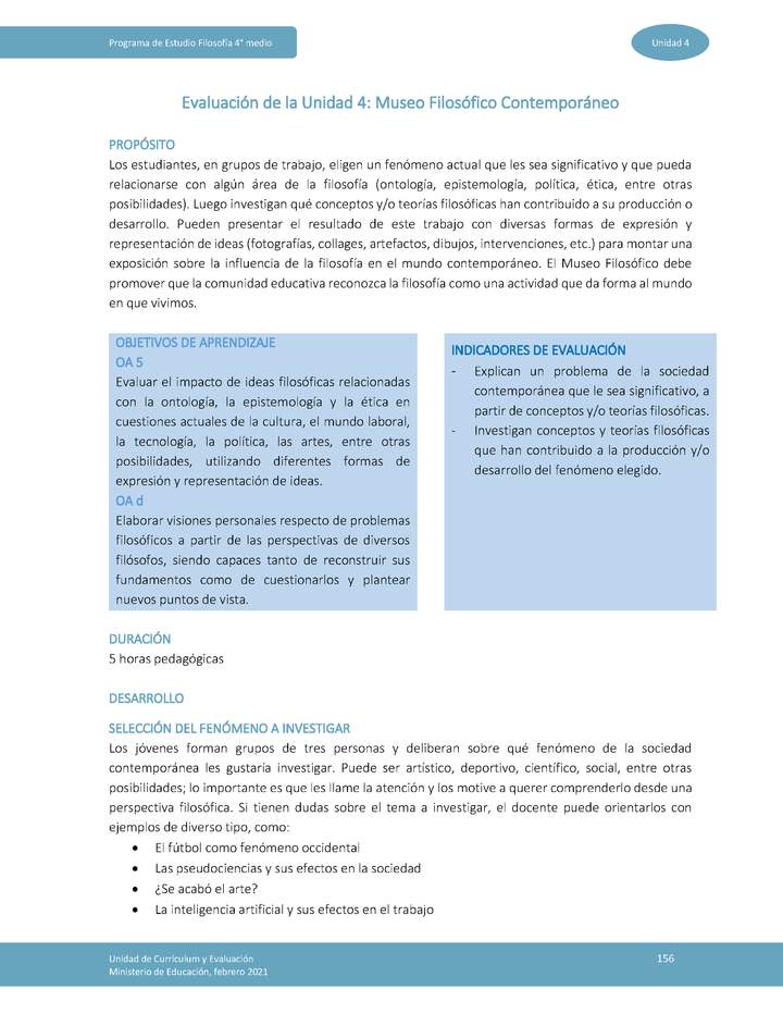 Actividad de evaluación: Museo Filosófico Contemporáneo