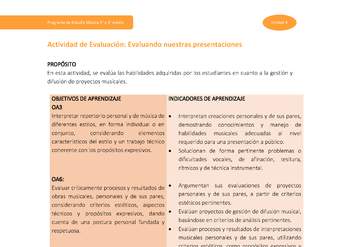 Actividad de evaluación: Evaluando nuestras presentaciones