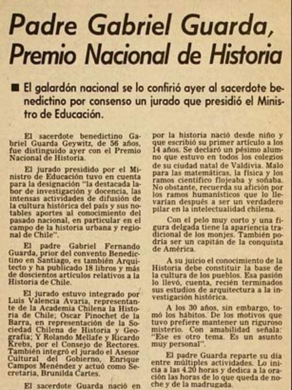 Gabriel Guarda Geywitz (1928-2020)