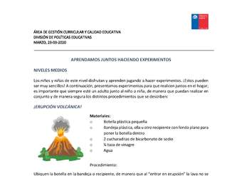 Aprendamos juntos realizando experimentos