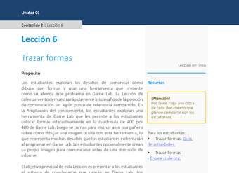 Unidad 1 - Lección 06: Trazar formas
