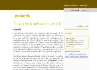 Unidad 4 - Lección 96: Prueba de la aplicación parte 1