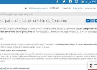 sernac: Consejos para tomar el crédito de consumo