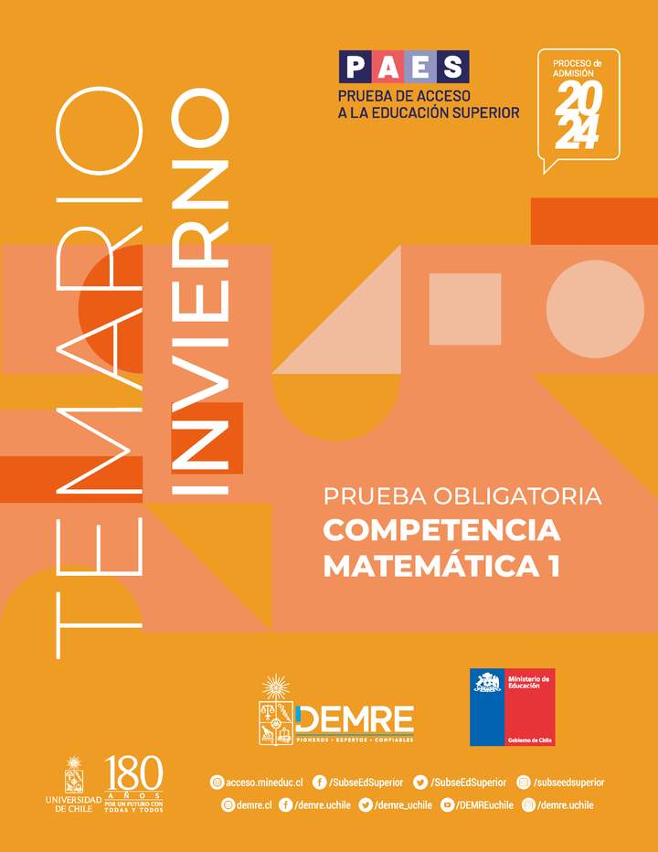 Temario PAES Invierno Competencia Matemática 1